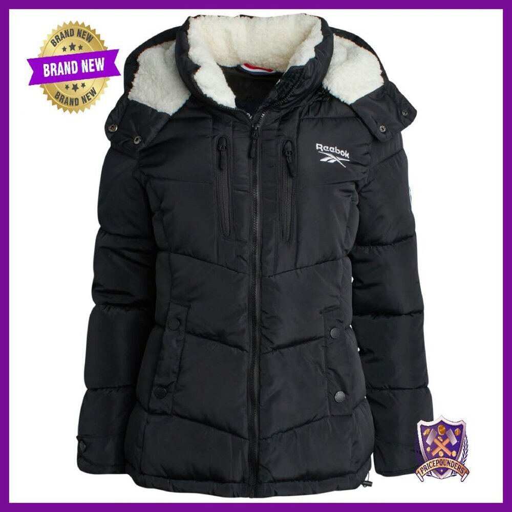 Heavyweight Puffer Jacket with Faux Fur Hood - Women's Winter Coat